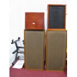 A Pair of Spendor Type BC1 Loudspeakers, serial numbers 23531/23532, teak cased mounted on mobile