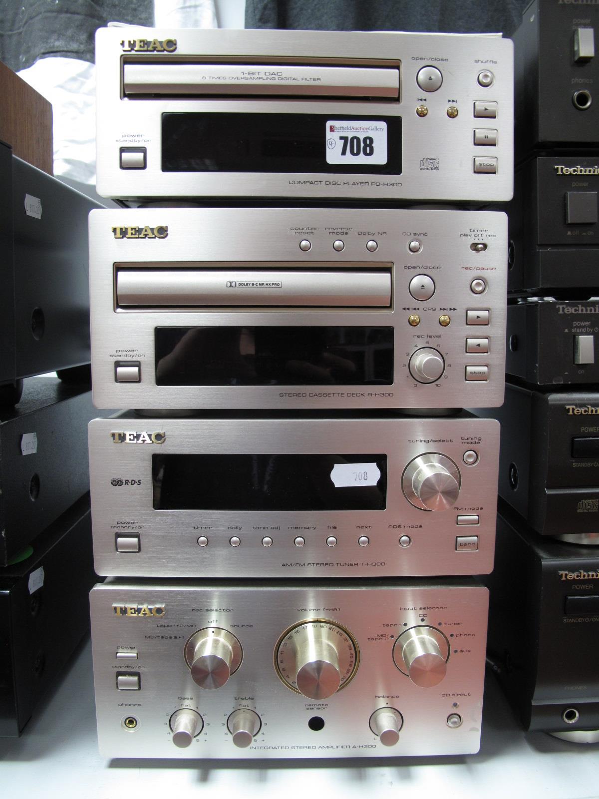 Audio: A TEAC H300 Four Section Mini Hi Fi Music System, incorporating and A-H300 Integrated