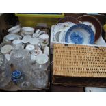 Hostess 'Rosalee' Tea Ware, other pottery, glass decanter (no stopper), basket etc.