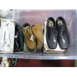 Nine Pairs of Gents Shoes, Boots, etc, including golf shoes (boxed and loose).