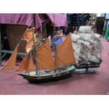 Two Model Boats, Galleon Flamenco 1593 and Clipper. (2)