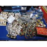 A Selection of Assorted Costume Jewellery Beads and Necklaces, including rosary beads and boxed "