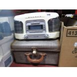 Teac Stereo CD Receiver, quantity of records, Specto projector in case.