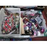 A Mixed Lot of Assorted Costume Jewellery, including beads, bangles and fancy link necklaces:- One