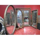 A Gilded Dressing Table Mirror; together with one other dressing table mirror. (2)