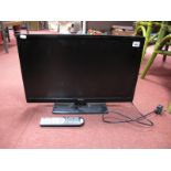 A Bush 24" Flatscreen TV, with remote. (2)