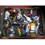A Box of Diecast Model Vehicles, by Corgi, Matchbox and other, playworn.