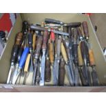 A Good Selection of Hand Chisels, Maples,and Morwood names noted:- One Box