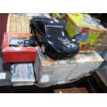 A Quantity of Plastic Toy Model Vehicles, by Corgi, Asahi, Zeon including stock car, motorcycle,