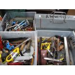 DIY Tools - mixed collection, three boxes and a metal box. (4)