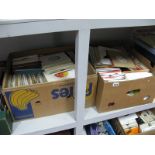 A Large Collection of 45rpms, mostly 1960's - 80's, over 300:- Two Boxes (2)