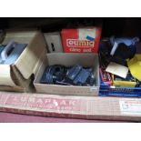 Five Boxes of Vintage Cameras, projectors, floodlights etc; plus two boxed projector screens.