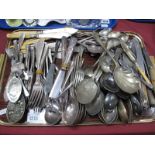 Soup Spoons, teaspoons, salad servers, etc:- One Tray