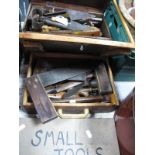 Tools - William Marples Spirit Levels, vintage try squares, moulding planes, shears, gimbles, and