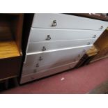 A Chest of Seven White Fronted Drawers, 100cm wide.