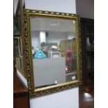 A Gilt Rectangular Shaped Mirror, 1930's rectangular mirror and an oval mirror. (3)