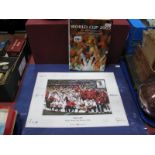 Team England Rugby World Cup 2003 Book, signed by M. Catt, M. Tindall and one other, together with a