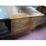 Edwardian Walnut Chest, of two short and two long drawers.