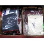 Cotton Polo Shirts, T-shirts, shirts, etc:- varying designs and sizes:- Two Boxes