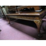 A Mahogany Rectangular Shaped Coffee Table, on cabriole legs.