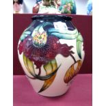 A Moorcroft Pottery Vase, painted in the 'Anna Lily' pattern, designed by Nicola Slaney, signed in