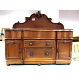 A Mid Victorian Miniature or Apprentice Piece Mahogany Chiffonier, of rectangular form with shaped