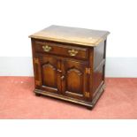 A Titchmarsh & Goodwin Oak Miniature Cabinet, the top with moulded edge, single drawer and arched