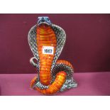 An Anita Harris Cobra Snake Figure, signed in gold to underside, 21cm high.