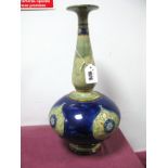 A Royal Doulton Stoneware Vase, the compressed globular body with tapered neck with outcurved rim.