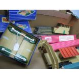 A Quantity of Hornby Dublo/4mm Items, D1 Island Platform, Signal Box, Footbridge, all unboxed,