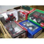 Five 1:32nd Scale Diecast model Tractors, by Ertl, Siku, Britains, Cerberus and other including