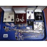 A Mixed Lot of Assorted Costume Jewellery, including a stone set butterfly pendant on chain, a