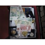 Commemorative and Other Coins, including Cook Islands One Dollar, "1694-1994" two pounds, empty