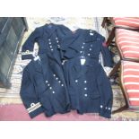 Four Mid XX Century and Later Royal Navy Uniforms, Jackets.