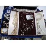 A Selection of Freshwater and Imitation Pearl Bead Necklaces, Bracelets and Earrings, including