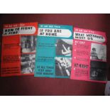 Three World War II 'In an Air Raid' Posters 'What Motorists Must Do', 'How to Fight A Fire' and '