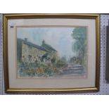 Hedley Carrington (Nottingham Artist), Jenny's Cottage, Bonsall, Derbys, watercolour, signed and