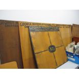 Advertising: Six Mid XX Century Oak Panel Tool Display Boards, for 'George Barnsley & Sons,