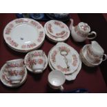 Colclough Floral Teaware, of approximately thirty-six pieces, including teapot.