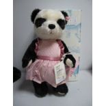 A Modern Steiff Jointed Soo Bear #664106 'The Sooty Show', 30cm high mohair, Certified No 393. tag