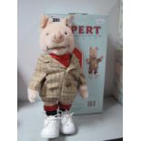 A Modern Steiff Rupert Classic Podgy Pig #653629, pink, 31cm high, Certified No 128, boxed.