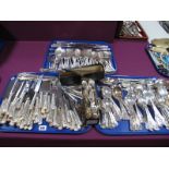 A Large Collection of Assorted Kings Pattern Plated Cutlery, including large long handled serving