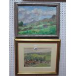 Frank Constantine (Sheffield Artist) 'Gritson, Frogget Edge from Curbar', oil on board, signed lower