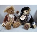 Two Modern Jointed Teddy Bears by Hermann, including Georg Friedrich Handel, Certified No 178/500,