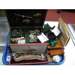 A Collection of Assorted Costume Jewellery, including vintage and later brooches, bead necklaces,