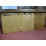 Advertising: Six Mid XX Century Oak Panel Tool Display Boards, for 'George Barnsley & Sons,