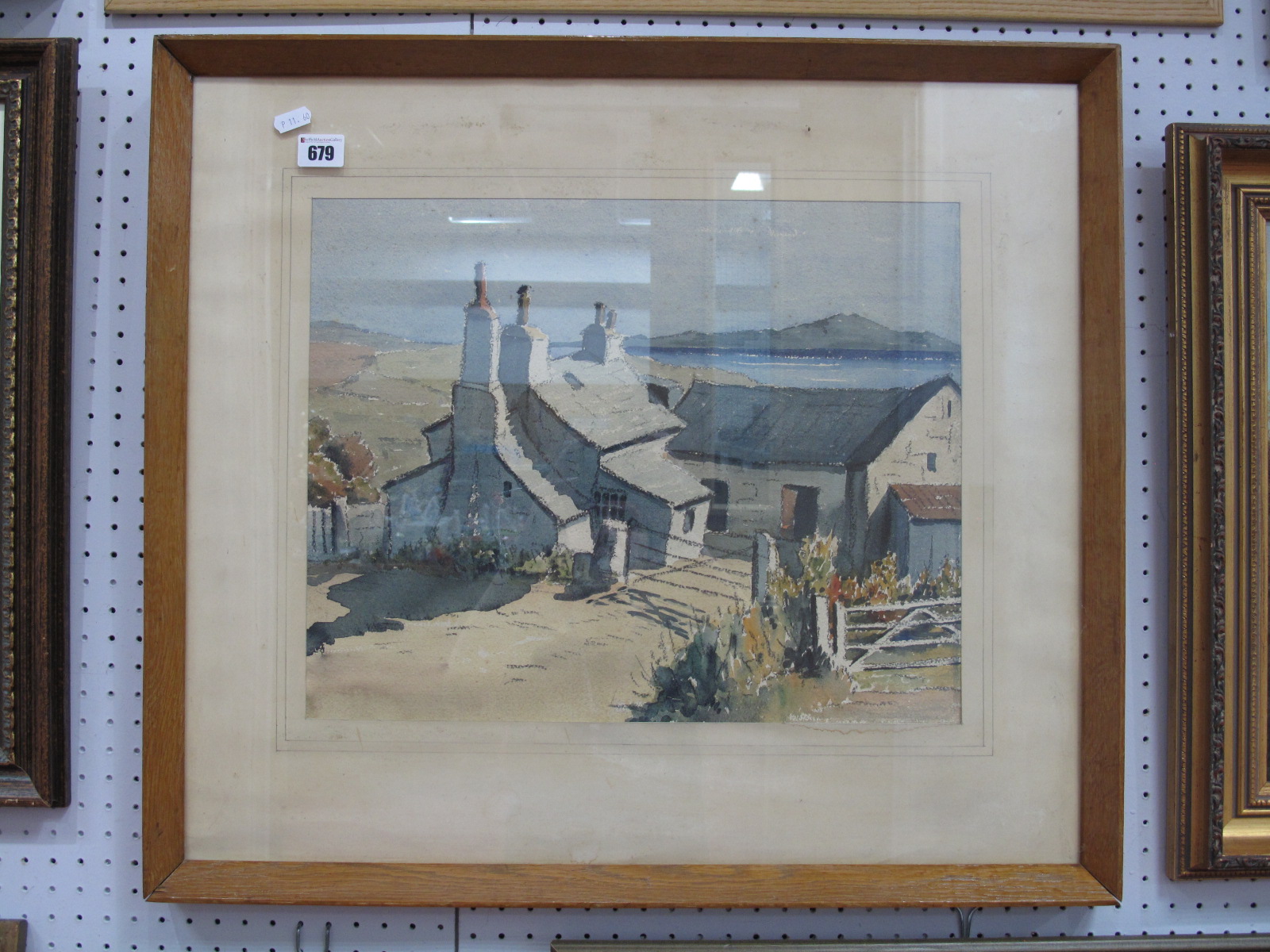 British School, circa Mid XX Century, 'Remote Cottage by The Coast, watercolour 34.5 x 43cm.