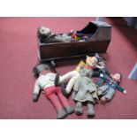 A Quantity of Pre and Post War Soft Toys, by Deans rag book Chad, and others, all well loved, plus a