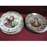 Thirteen Royal Doulton Collectors Plates, including 'The Bookworm', 'The Parson', 'The Hunting Man',