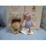 Two Modern Steiff Classic Winnie The Pooh Items, including #680090 Winnie The Pooh, blond 18cm high,